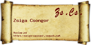 Zsiga Csongor névjegykártya
