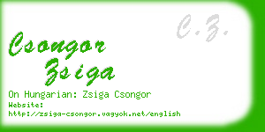csongor zsiga business card